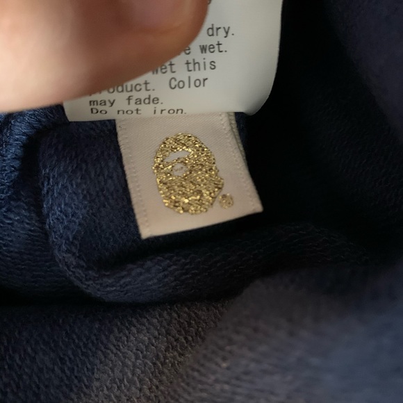 SOLD - Bape A Bathing Ape Blue Shark Shorts Small - Picture 6 of 7